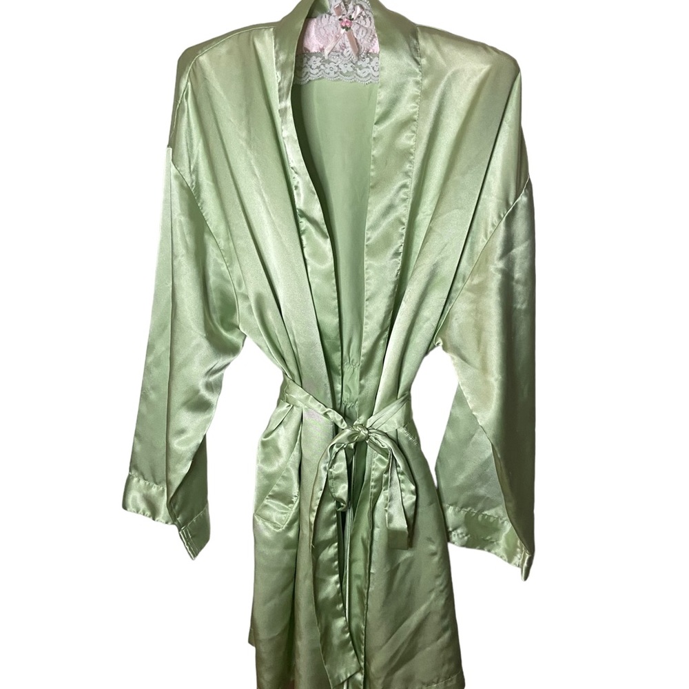 VICTORIAS SECRET 90'S KELLY GREEN ROBE